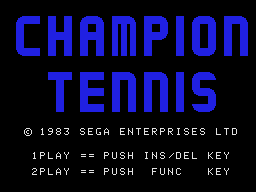 Заставка игры Champion Tennis